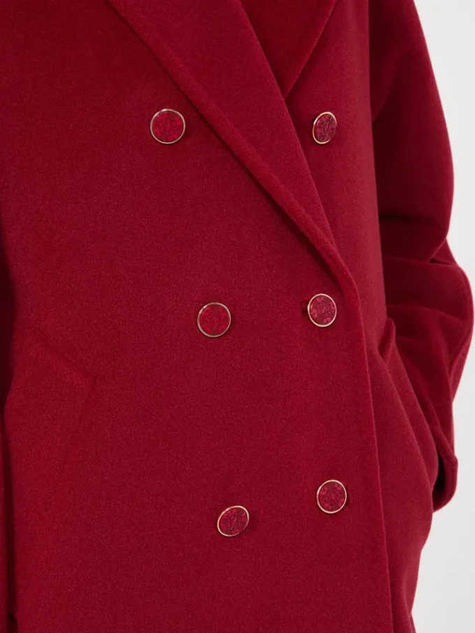 101801 Icon Coat, vermelho escuro