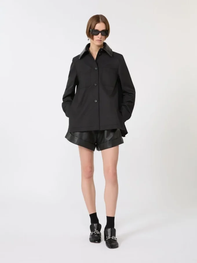 Bermudas de couro, pretas Bermudas de couro, pretas