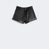 Bermudas de couro, pretas Bermudas de couro, pretas