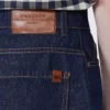 Bermudas de ganga em algodão e linho, azul-marinho