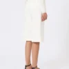 Bermudas em jersey de crepe de viscose, branco Bermudas em jersey de crepe de viscose, branco