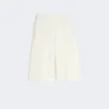 Bermudas em jersey de crepe de viscose, branco Bermudas em jersey de crepe de viscose, branco