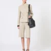 Bermudas em lona de lã, mohair e seda, cor areia Bermudas em lona de lã, mohair e seda, cor areia