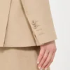 Blazer de botões duplos em linho puro natta, cor camelo