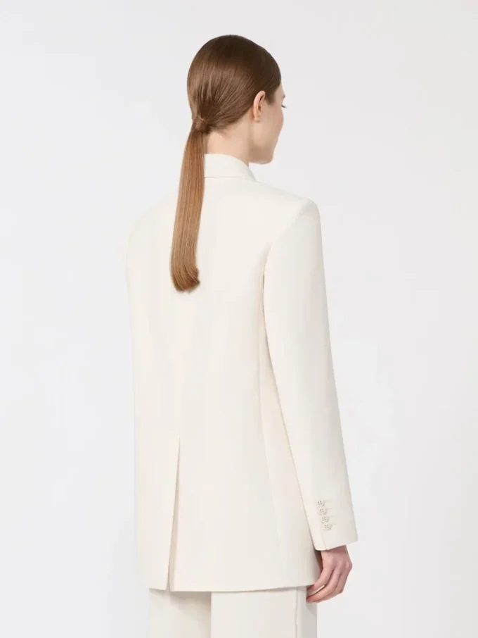 Blazer de cady de botão único, bege