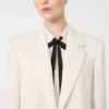 Blazer de cady de botão único, bege
