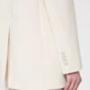 Blazer de cady de botão único, bege