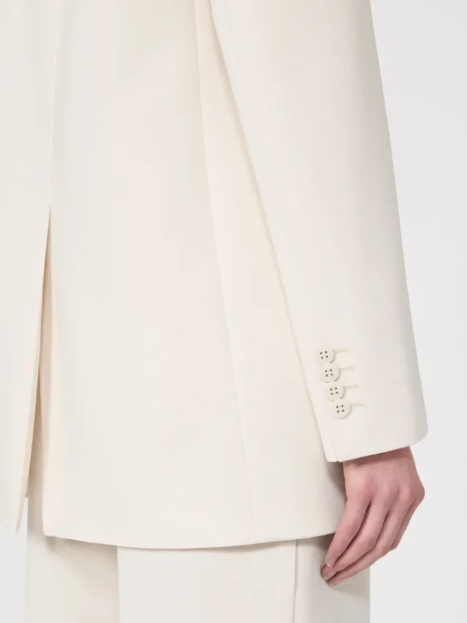 Blazer de cady de botão único, bege