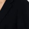 Blazer de jersey piqua de botões simples, azul-marinho Blazer de jersey piqua de botões simples, azul-marinho