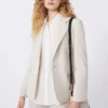 Blazer de lã elástica, areia Blazer de lã elástica, areia