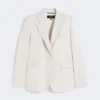 Blazer de lã elástica, areia Blazer de lã elástica, areia