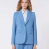 Blazer de lã elástica, azul claro Blazer de lã elástica, azul claro