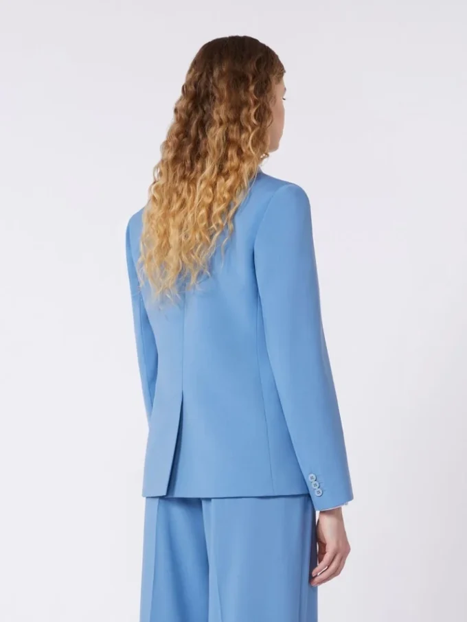 Blazer de lã elástica, azul claro Blazer de lã elástica, azul claro