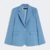 Blazer de lã elástica, azul claro Blazer de lã elástica, azul claro