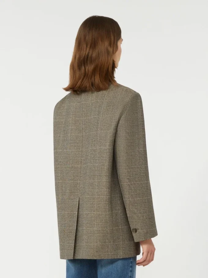 Blazer de lã oversized, castanho