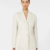 Blazer de linho puro, bege