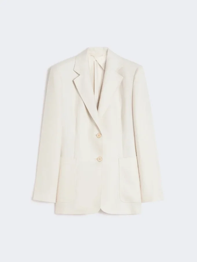 Blazer de linho puro, bege