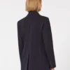 Blazer de malha Milano-knit com botões duplos, azul-marinho Blazer de malha Milano-knit com botões duplos, azul-marinho