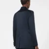 Blazer em cetim reverso, azul-escuro Blazer em cetim reverso, azul-escuro