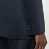 Blazer em cetim reverso, azul-escuro Blazer em cetim reverso, azul-escuro