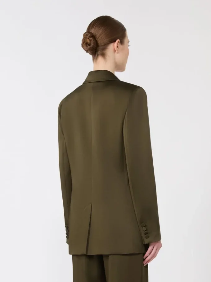 Blazer em cetim reverso, verde musgo