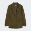 Blazer em cetim reverso, verde musgo