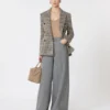 Blazer em jersey jacquard, preto e cinzento Blazer em jersey jacquard, preto e cinzento