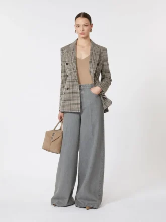 Blazer em jersey jacquard, preto e cinzento Blazer em jersey jacquard, preto e cinzento