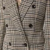 Blazer em jersey jacquard, preto e cinzento Blazer em jersey jacquard, preto e cinzento