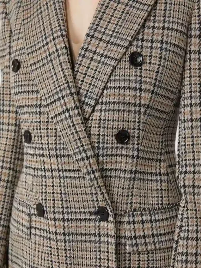 Blazer em jersey jacquard, preto e cinzento Blazer em jersey jacquard, preto e cinzento