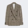 Blazer em jersey jacquard, preto e cinzento Blazer em jersey jacquard, preto e cinzento