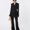 Blazer em jersey, preto