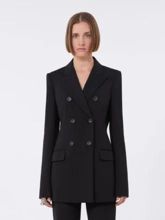 Blazer em jersey, preto