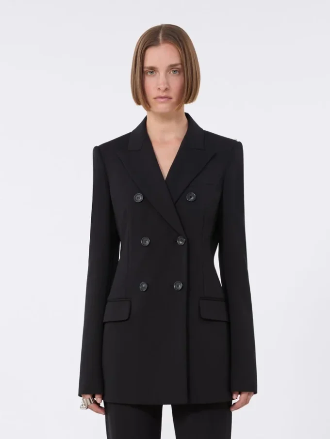 Blazer em jersey, preto