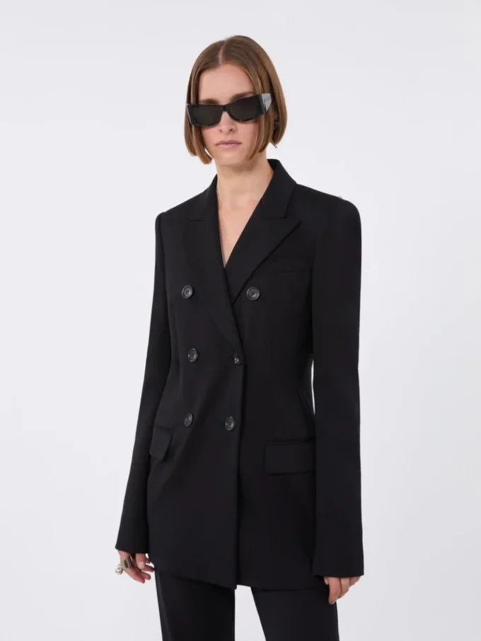 Blazer em jersey, preto