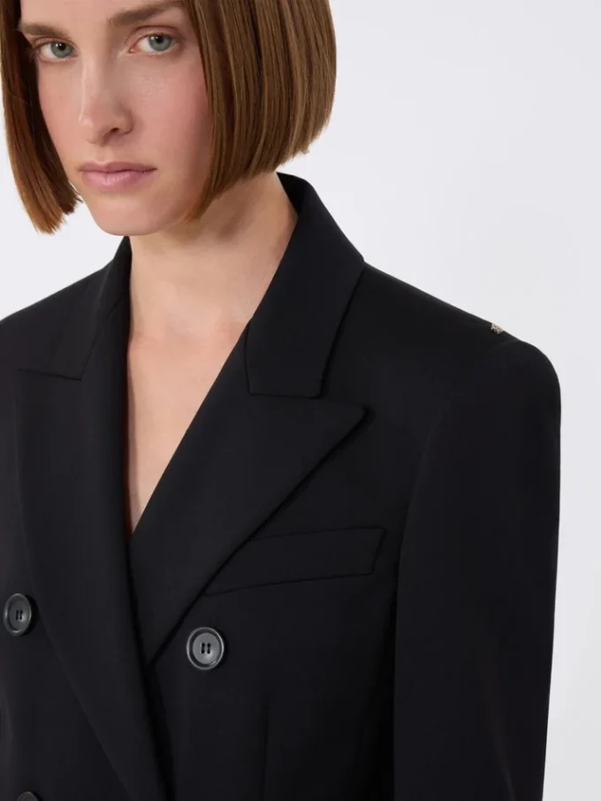 Blazer em jersey, preto