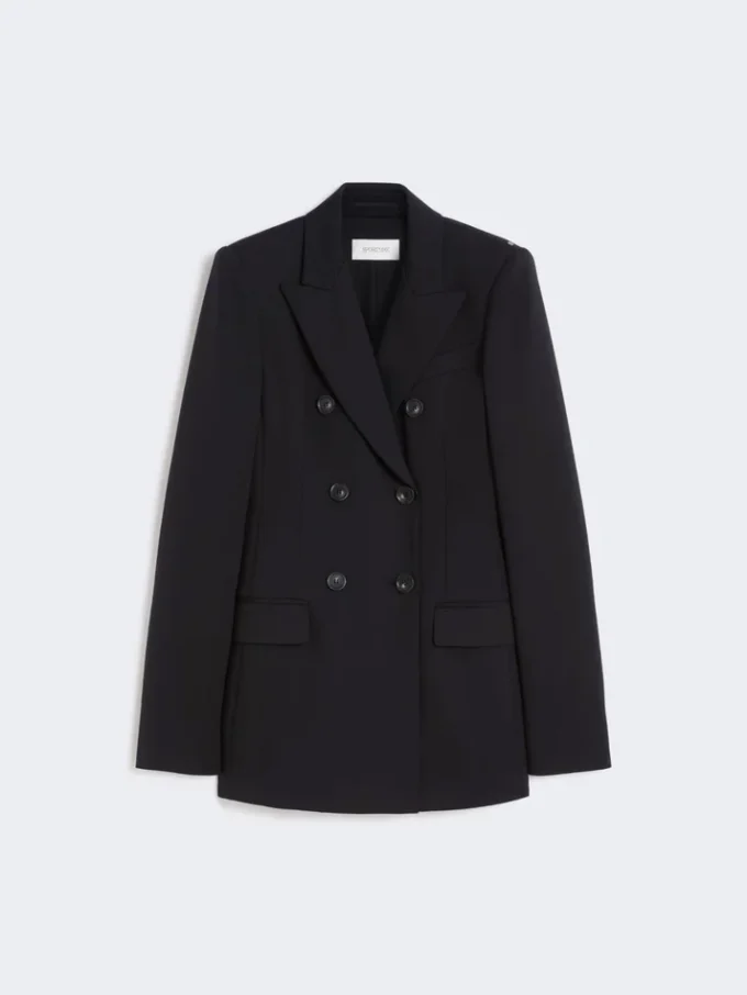 Blazer em jersey, preto