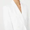 Blazer em lona de crepe de algodão, branco óptico