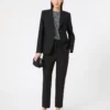 Blazer em lona de mistura de viscose, preto Blazer em lona de mistura de viscose, preto