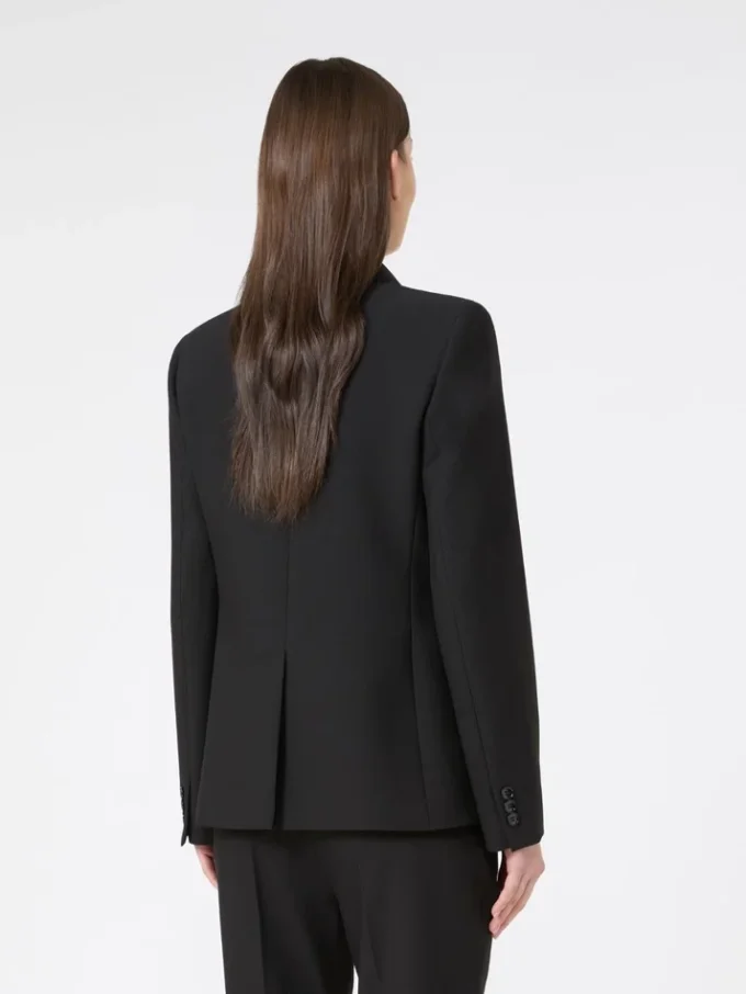 Blazer em lona de mistura de viscose, preto Blazer em lona de mistura de viscose, preto