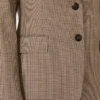 Blazer em sarja de lã estampada, cor caramelo Blazer em sarja de lã estampada, cor caramelo