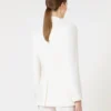 Blazer justo em crepe de lã, branco Blazer justo em crepe de lã, branco