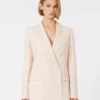 Blazer justo em crepe de lã, rosa Blazer justo em crepe de lã, rosa