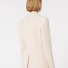 Blazer justo em crepe de lã, rosa Blazer justo em crepe de lã, rosa