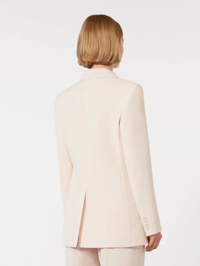 Blazer justo em crepe de lã, rosa Blazer justo em crepe de lã, rosa