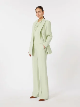 Calças de crepe de lã, verde