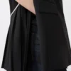 Blazer sem mangas em lã elástica, preto