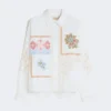 Blusa de algodão com renda e bordados, branca Blusa de algodão com renda e bordados, branca