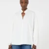 Blusa de algodão, marfim Blusa de algodão, marfim