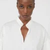 Blusa de algodão, marfim Blusa de algodão, marfim